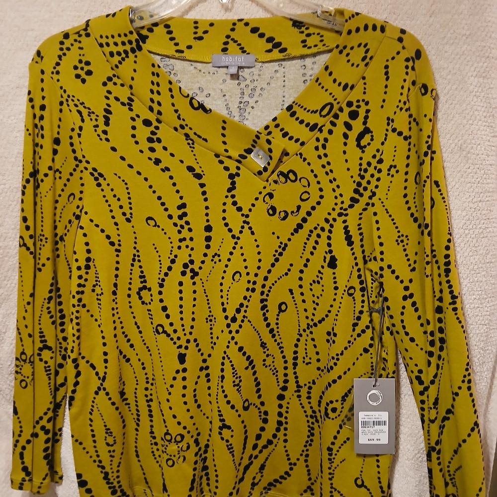 Habitat Mustard and Black Patterned Tunic